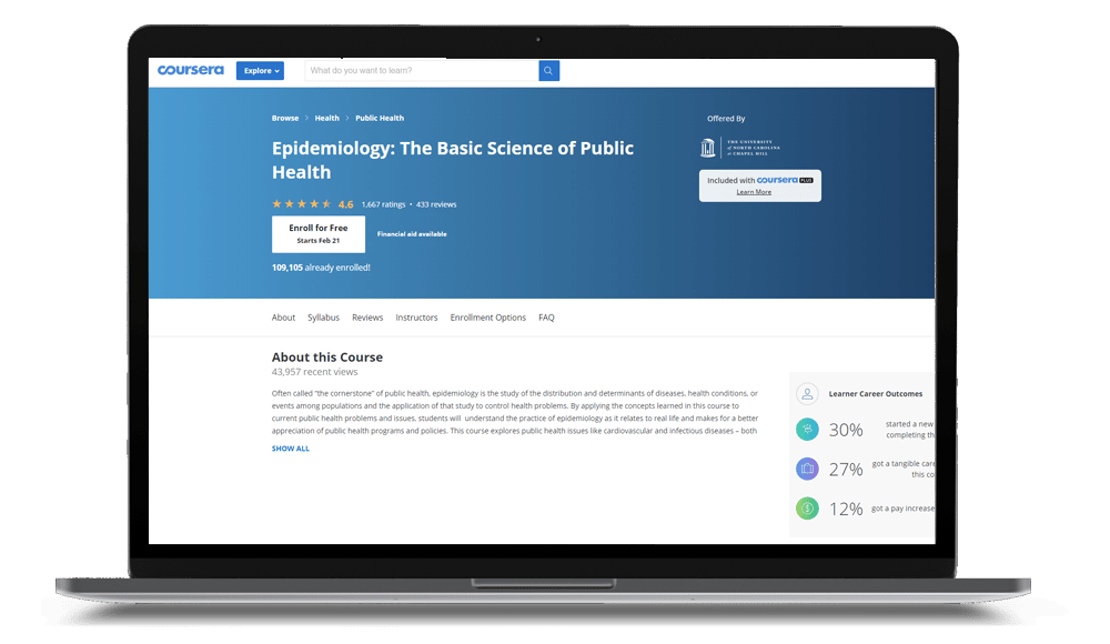 Coursera Epidemiology: The Basic Science of Public Health Online Course