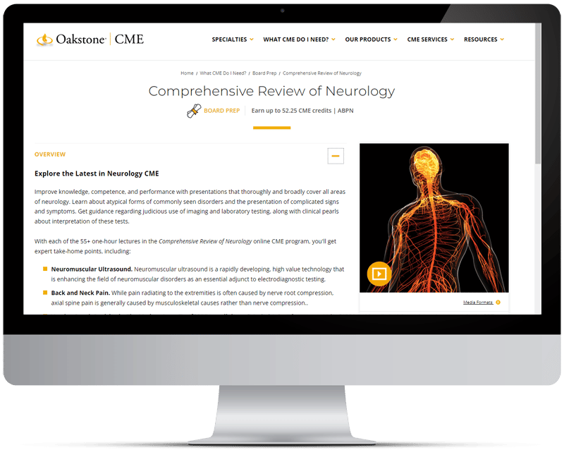 Oastone Neurology CME Course Online