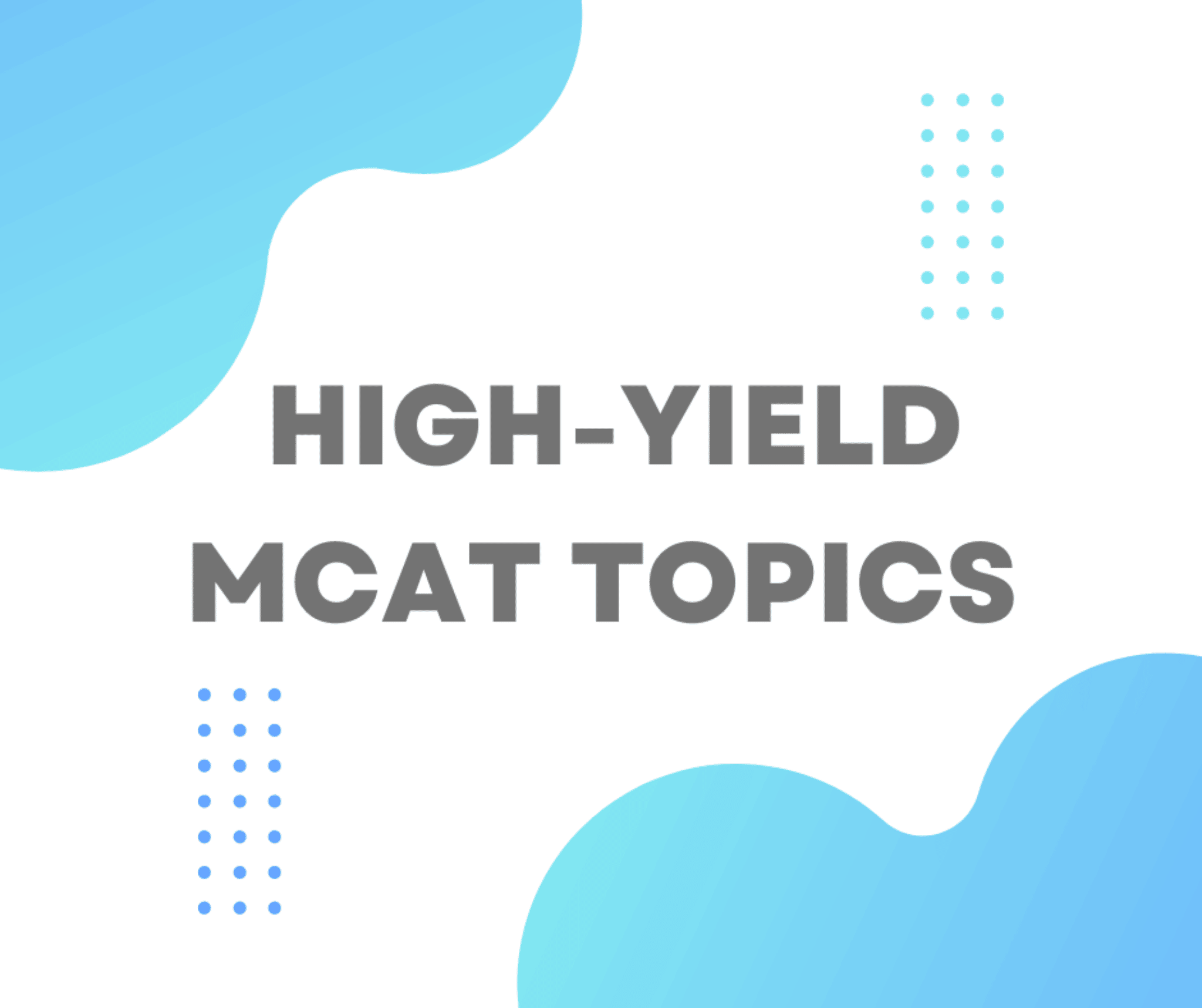 HighYield MCAT Topics in 2024