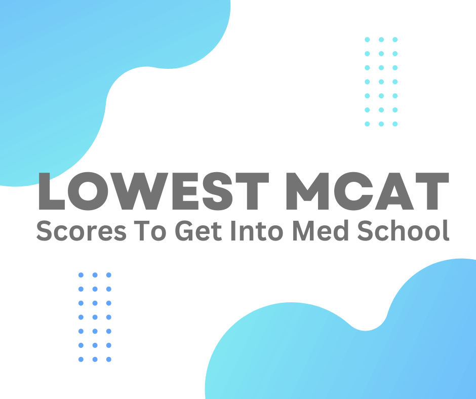What is the lowest mcat score to get accepted into medical school?